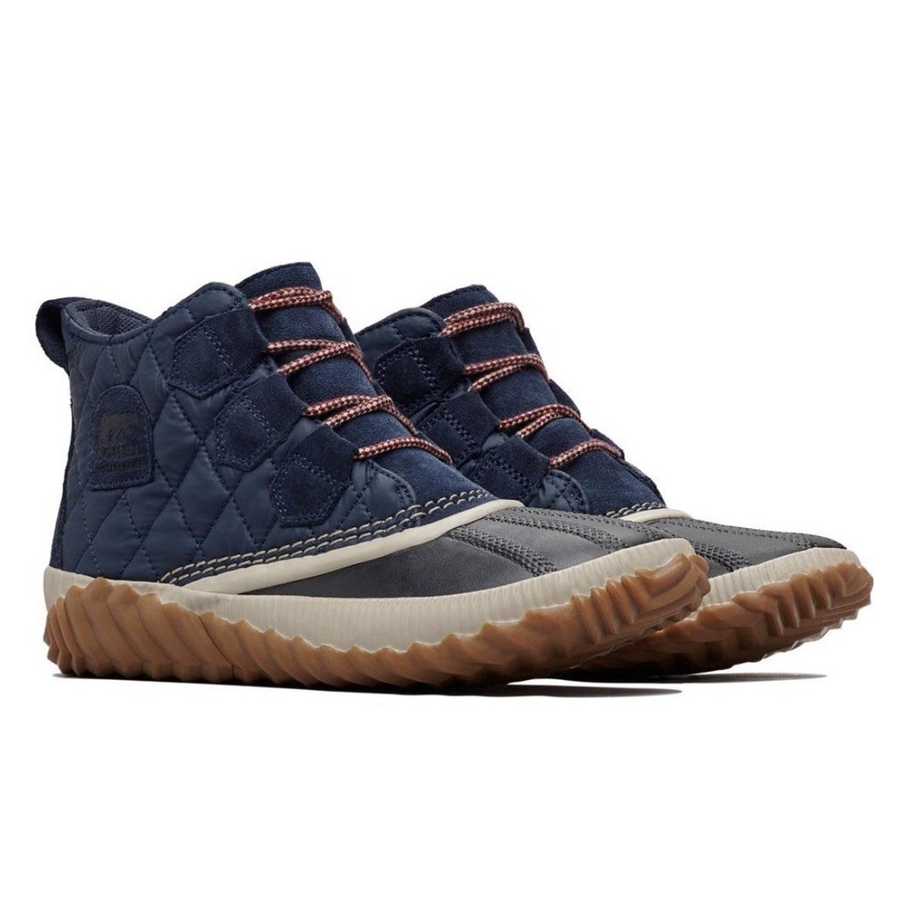 Sorel Out 'N‎ About Plus Duck Boots Women's Blue Quilted Bootie Ankle Fits 8.5-9